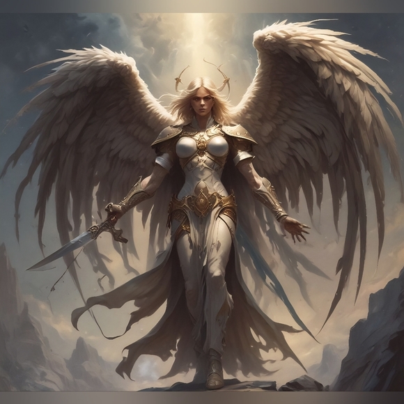 Angel Warrior Fantasy Art Print - Picture 1 of 1